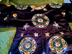 Antique Chinese Embroidered Silk Robe Late Qing Dynasty