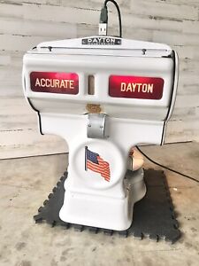 White Porcelain Dayton Money Weight Scale All Original In Working Condition