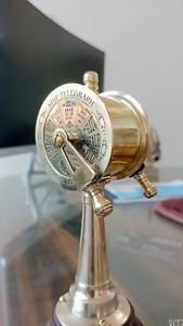 Vintage Brass Marine Telegraph Antique Brass Decorative Telegraph Brass Desktope
