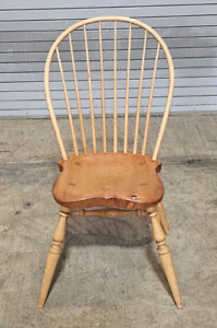 J Brown Bow Back Maple Windsor Chairs Bench Made Maine Artisan