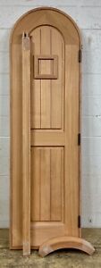 Solid Mahogany Arched Top Door Pre Hung You Choose Size Glass 2 Sets Trim
