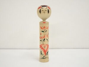 6230266 Japanese Folk Craft Wooden Kokeshi Doll 19 7cm Signed Artisan Wor