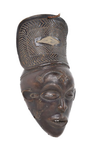 Chokwe Mask Mwana Pwo With Headdress Angola