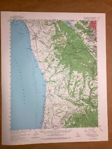 Half Moon Bay Ca San Mateo Usgs Topographical Geological Survey Quadrangle Map