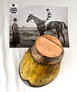 Silver Plate Copper Racehorse Hoof Trophy 1888 Grand National Winner Playfair 