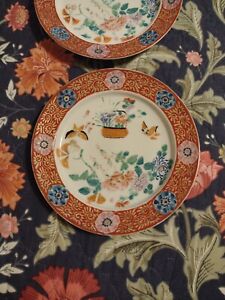 2 Antique Chinese Porcelain And Enamel Plates 7 1 2 