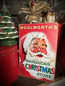 Santa Woolworth S Store Vintage Style Advertising Metal Sign 12 X8 Christmas