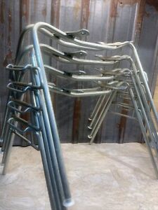 Lot Of 4 Metal Base Eames Herman Miller Fiberglass Chair Base