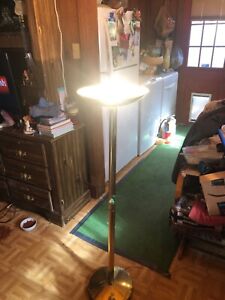 37 5 Tall Halogen Torchiere Floor Lamp Gold Plated Or A Brass