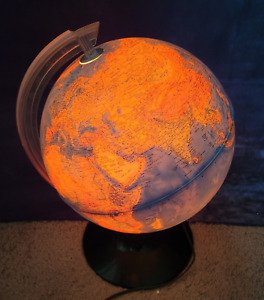 Vintage 80 S Earth Globe Scan Lighted Lliuminated World