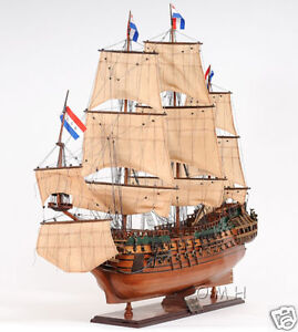 Holland Frigate Friesland Wooden Model 29 Dutch Navy Tall Ship Built Sailboat