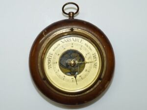 Antique French Spring Mechanism Barometer Diameter Of Dial 5 7 Cm