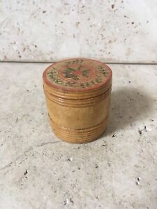 Small Decorative Victorian Painted Wooden Box 1 7 Inches