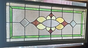 Antique Stained Glass Transom With Bevels