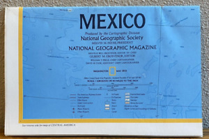 National Geographic Map Of Mexico Insert For May 1973 Edition