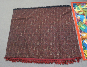 Antique Handmade Woven Textile Termeh 38 X 42 Paisley Shawl Indo Persian Cloth