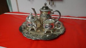 Vintage Silver Plated Coffee Set In Original Box 