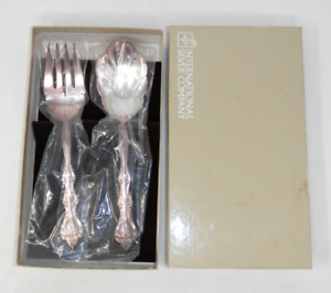 International Silver Company Silver Plated 2 Piece Salad Set Interlude New Nos