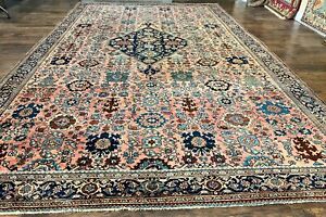 Sarouk Farahan Rug 9x15 Wool Handmade Antique Oriental Carpet Allover Pattern