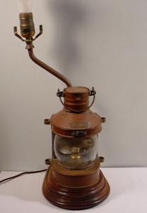 Vintage Masthead Nautical Kerosene Lantern Electric Table Lamp Knob Creek