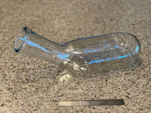 Vintage Medical Glass Urine Bottle Bedpan Male Candy Dish M M S Urinal Bed Pan