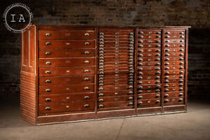 Late 19th Century Massive 63 Drawer Printers Cabinet