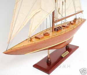 Enterprise 1930 America S Cup Yacht J Class Boat Wooden Model 25 Sailboat New
