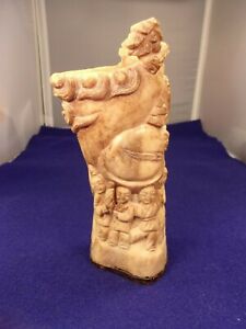 Awesome Vtg Antique Handcrafted Asian Bone Statue Tree Children Man Staff