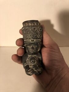 Antique Or Ancient Mayan Aztec Pre Columbian Or Other Pottery Terracotta Figure