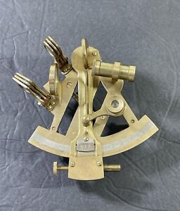 Vintage Nautical Sextant Brass Navigation Instrument Beautiful 