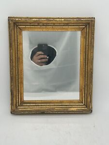 1870s Water Gilt Lemon Victorian Wall Mirror Frame Original Surface Excellent