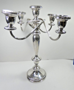 Massive 3 Way Convertible Sterling Silver Candelabra Excellent Condition 1691gr