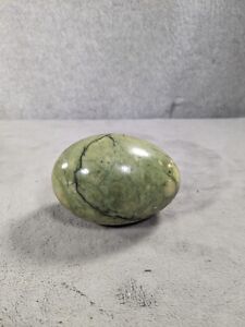 Vintage Marble Dragon Ostrich Egg Swirled Ming Jade Green Home D Cor 3 5 