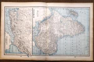 1893 Antique Columbian World S Fair Atlas Map Africa Excellent Detail