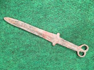 Authentic Rare Chinese Dynasty Bronze Ware Ancient 12 China Dagger Sword Weapon
