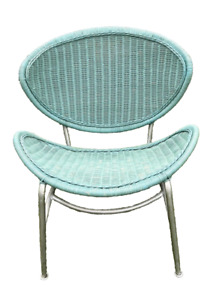 Vtg Mid Century Modern Wicker Clam Shell Chair Maurizo Tempestini For Salterini