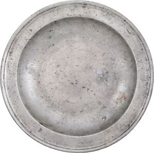 Antique English Pewter Plate From The Movies 