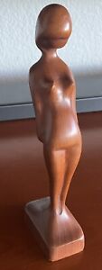 Arne Basse Denmark Mid Century Danish Modern Teak 11 1 2 Nude Sculpture
