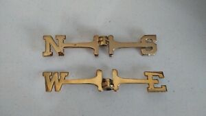 9 Nsew Brass Weathervane Directional Set For Table Top Medium Weathervanes