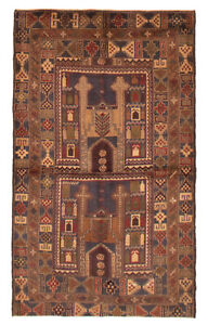 Traditional Vintage Hand Knotted Carpet 3 6 X 6 0 Wool Area Rug