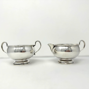 Vintage Sterling Silver Frank M Whiting 783 Weighted Creamer Sugar Bowl Set