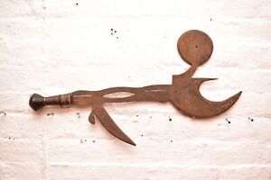 Antique Congo Old Steel African Knife Prestige Sword Weapon Ngulu Ngombe 24 