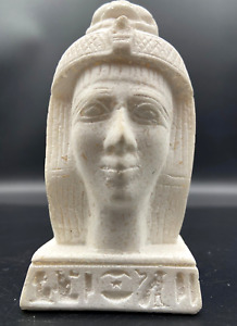 Cleopatra Egyptian Queen Bust Head Ancient Statue Vintage Antique Rare Pharaoh