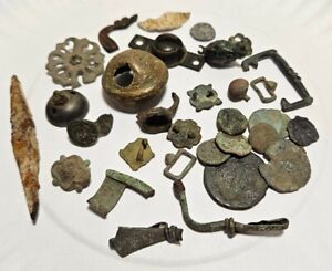 Ancient Roman Medieval Artifacts Coins Metal Detecting Finds Job Lot Relics Bb