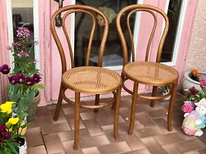 Vintage Bentwood Thonet Style Bistro Cafe Chairs 2 