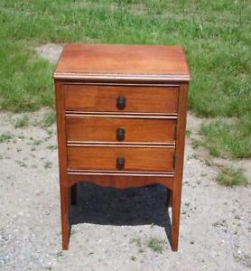 Vintage Federal Style Mahogany Sewing Cabinet Table Nightstand