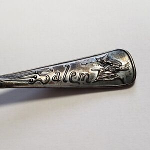 Sterling Silver Souvenir Spoon 1891 Salem Witch Daniel Low Fl0472