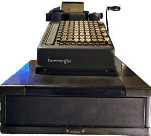 Vintage Burroughs Cash Register Adding Machine Calculator Mid Century Working
