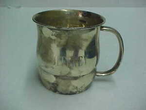 Vintage Towle Sterling 10782 Baby Cup Monogrammed Jeffrey