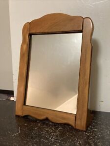 Vintage Free Standing Chest Mirror 10 X13 Table Top Vanity Wood Framed 70 S 